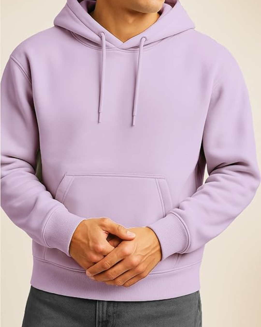 11 Plain Lavender Hoodie with Front Pocket – Unisex Comfort by Echores - Image 4