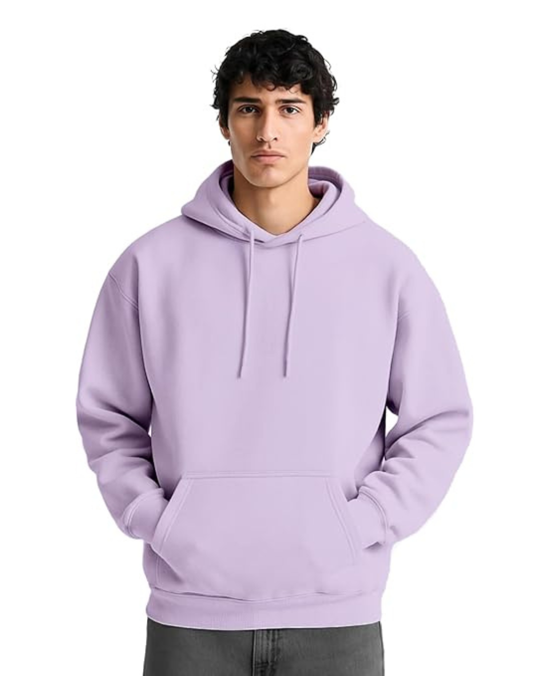 12 Plain Lavender Hoodie with Front Pocket – Unisex Comfort by Echores - Image 5