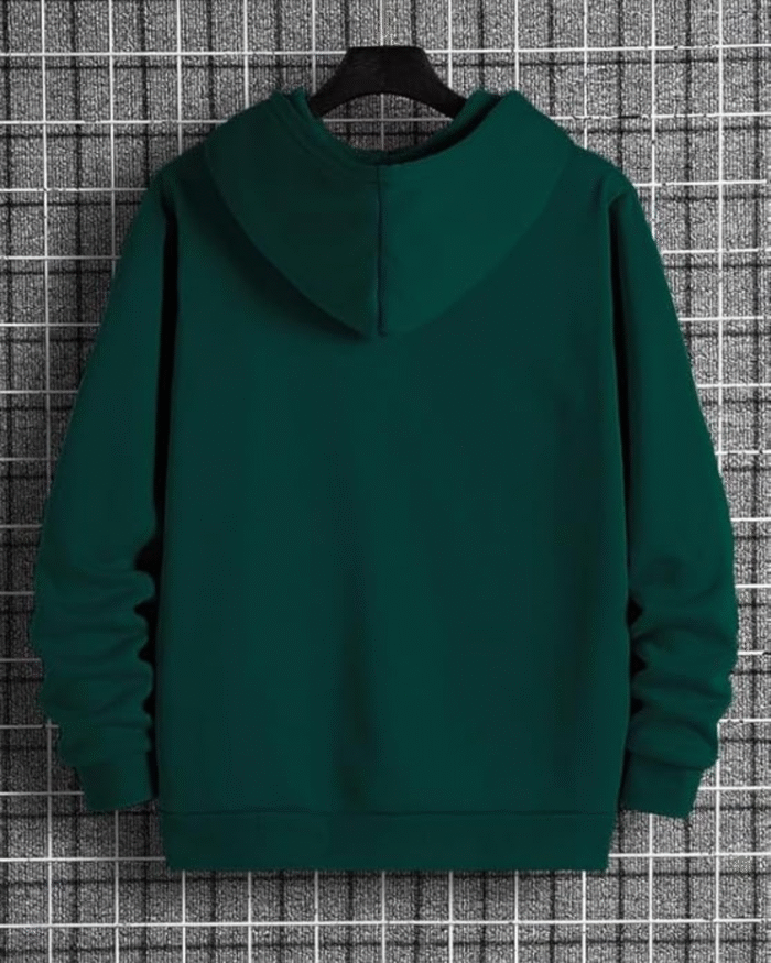 Dark Green Hoodie with Front Pocket – Unisex Streetwear Essential by Echores - Image 1