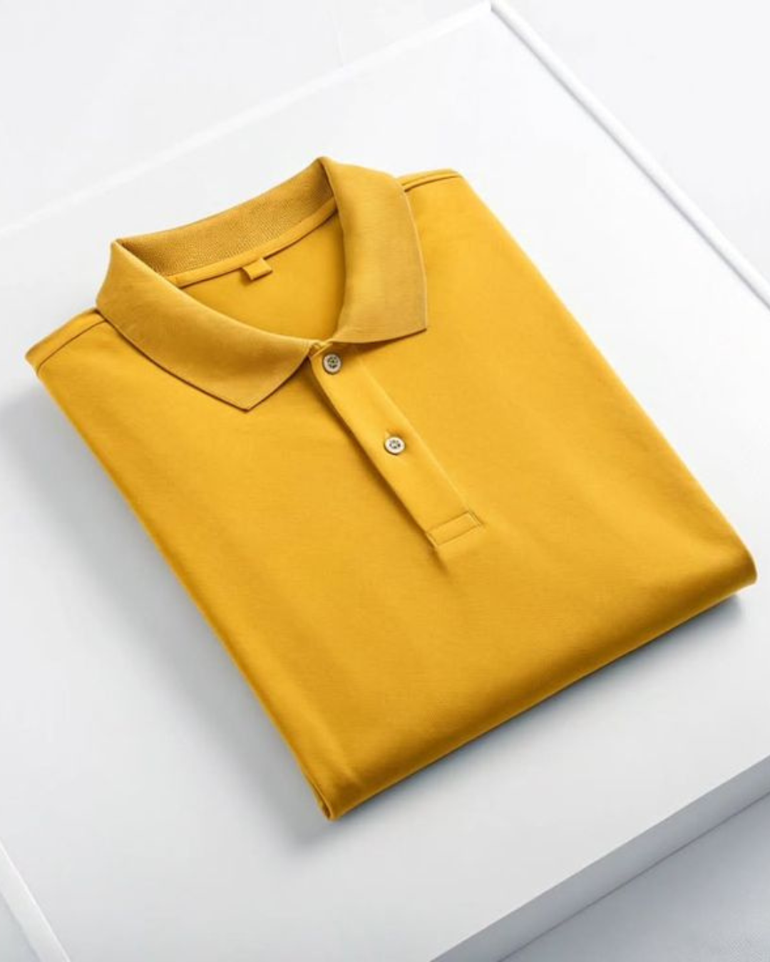 14 “Plain yellow polo t-shirt unisex minimal streetwear by Echores”