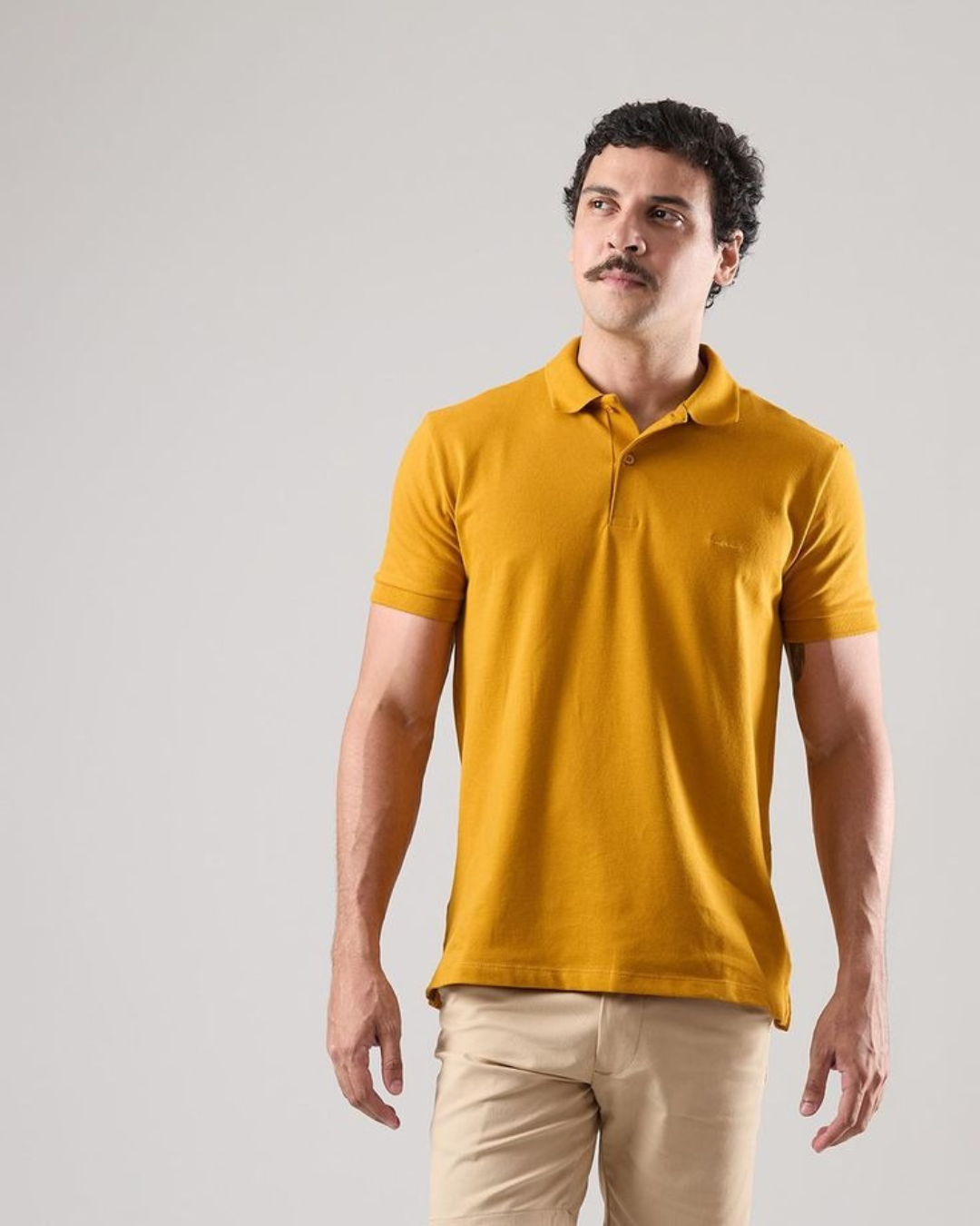 16 “Plain yellow polo t-shirt unisex minimal streetwear by Echores”