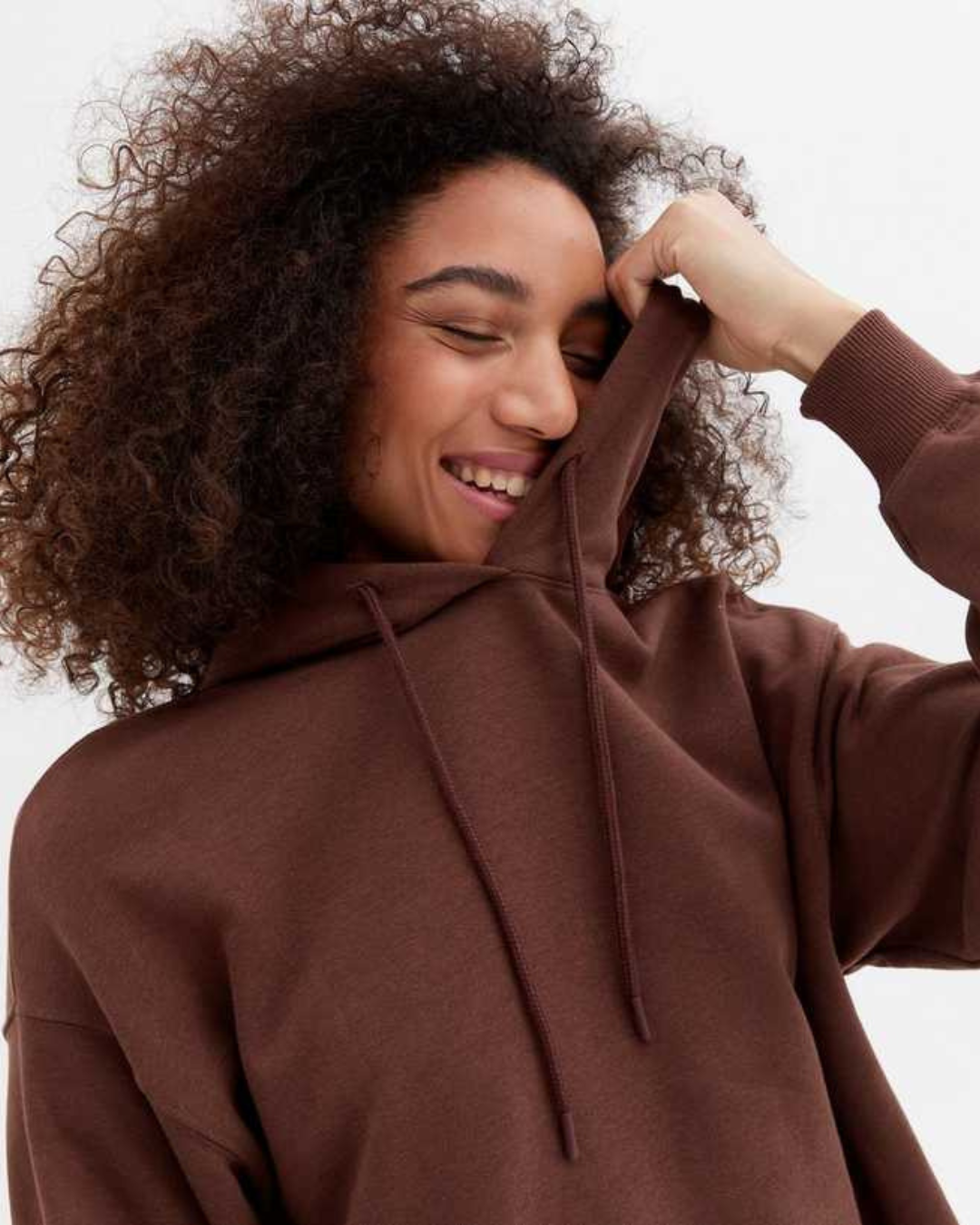18 Brown Hoodie with Pocket – Unisex Streetwear Essential by Echores - Image 2