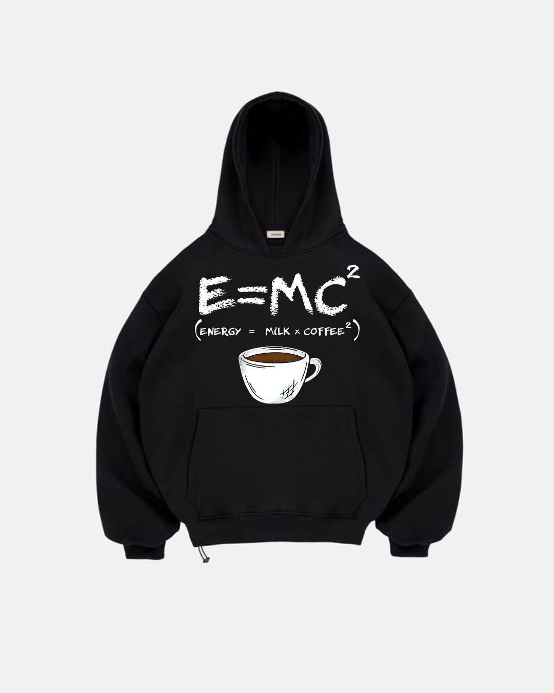 2 “Coffee printed black hoodie unisex streetwear by Echores”