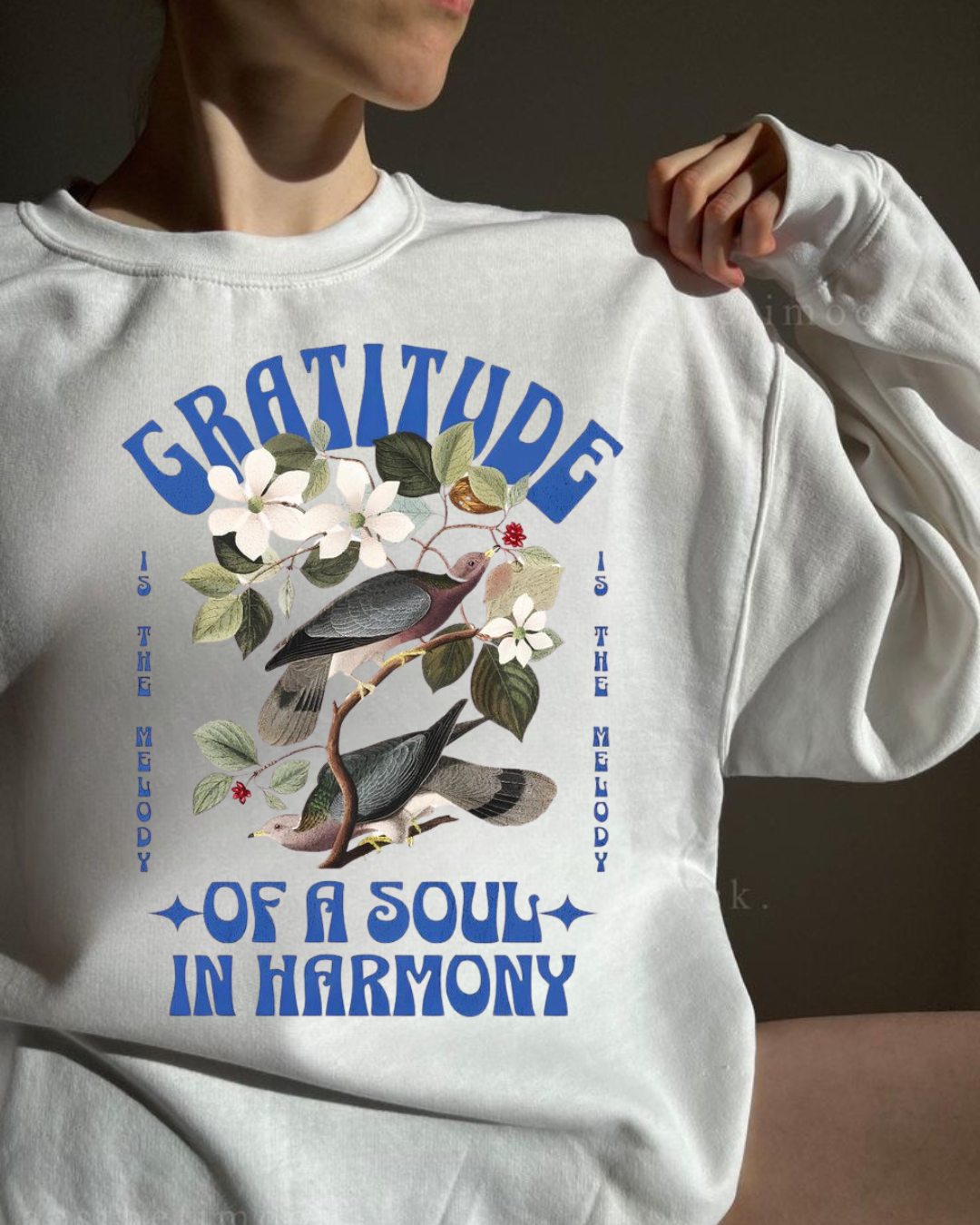 2 “Oversized white sweatshirt printed design unisex streetwear by Echores”