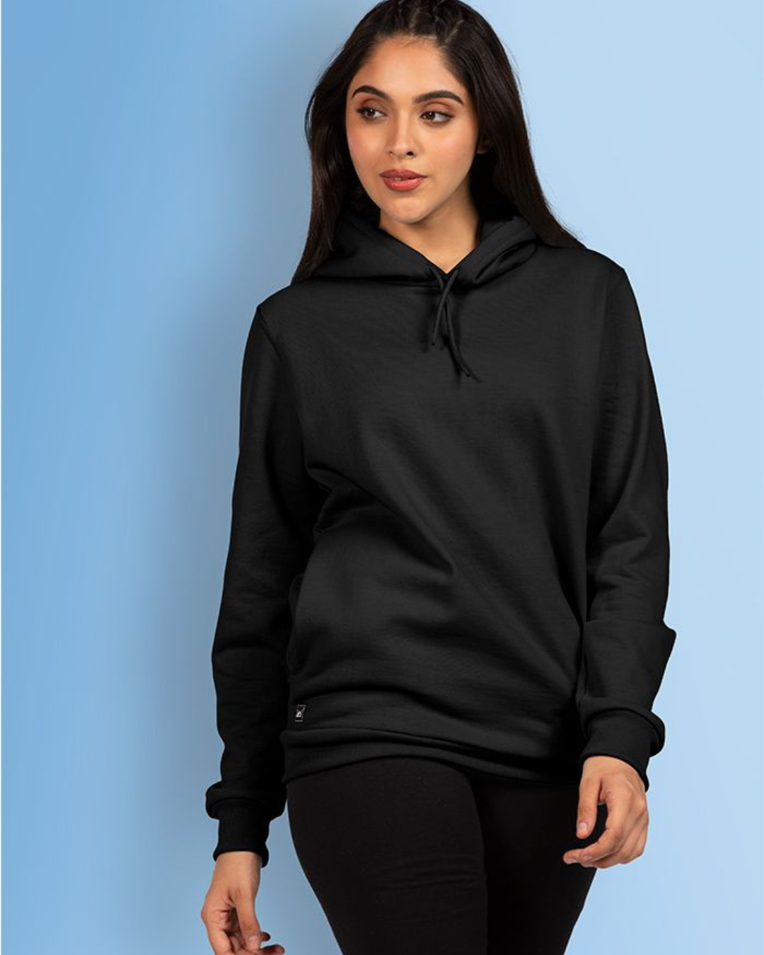 22 Classic Black Oversized Hoodie – Unisex Streetwear by Echores - Image 4