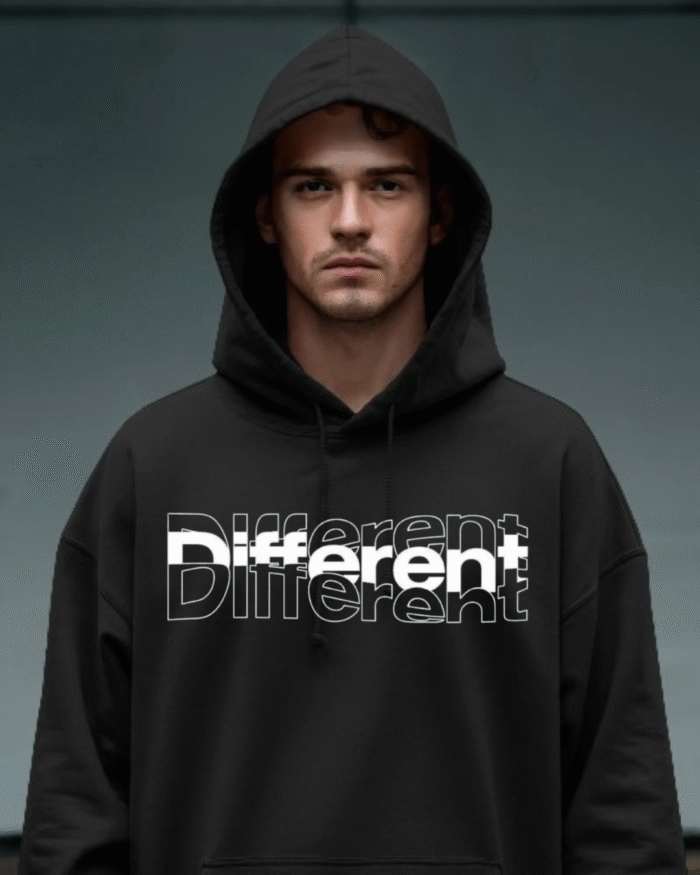 Printed Design Black Oversized Hoodie (Unisex) – Trendy Streetwear Hoodie by Echores