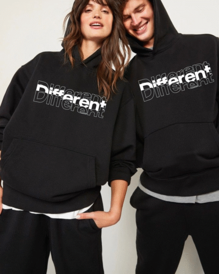 Printed Design Black Oversized Hoodie (Unisex) – Trendy Streetwear Hoodie by Echores