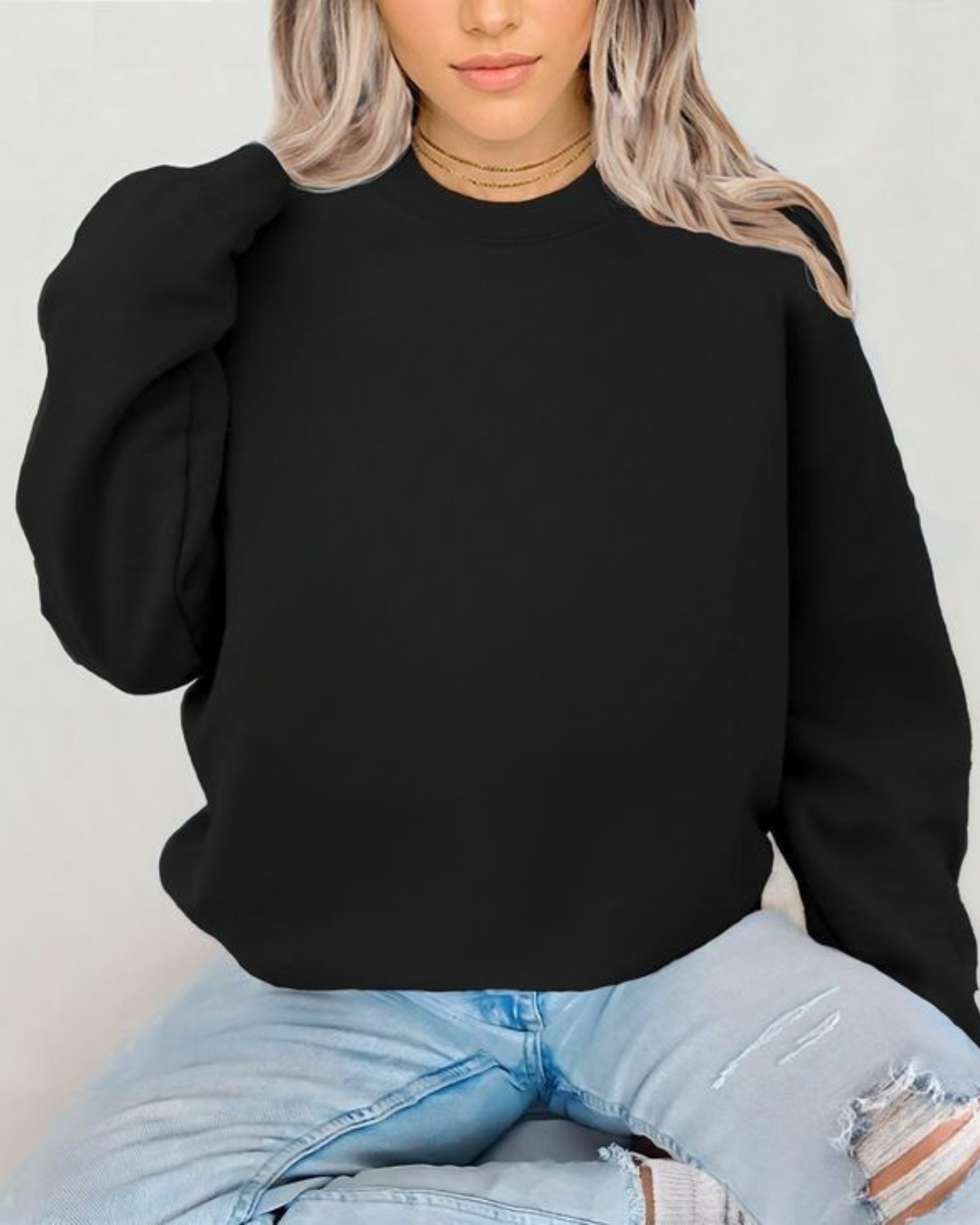25 “Plain black sweatshirt unisex minimal streetwear by Echores”