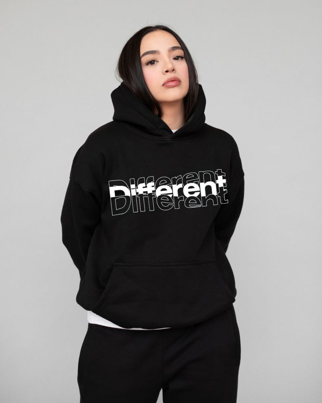 26 Printed Design Black Oversized Hoodie (Unisex) – Trendy Streetwear Hoodie by Echores