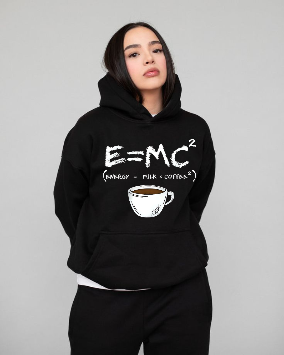 3 “Coffee printed black hoodie unisex streetwear by Echores”