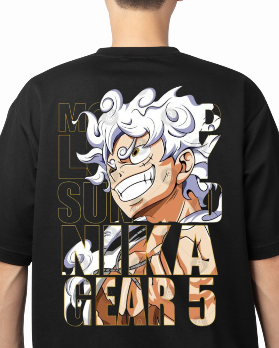 33 Luffy Gear 5 Anime Oversized T-Shirt – Premium Streetwear by Echores - Image 2