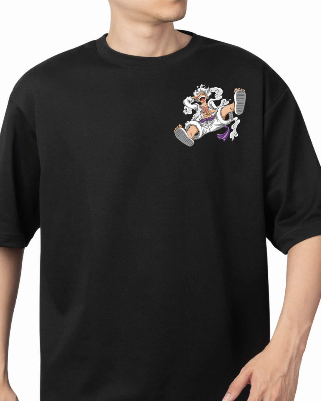 34 Luffy Gear 5 Anime Oversized T-Shirt – Premium Streetwear by Echores - Image 3