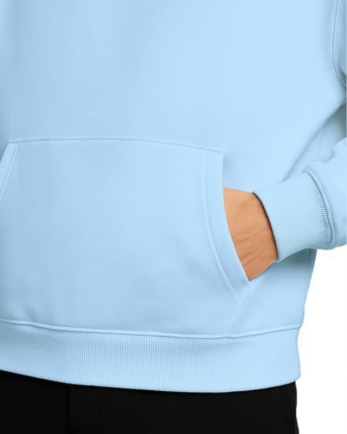 Plain Sky Blue Hoodie with Front Pocket – Unisex Streetwear by Echores - Image 4