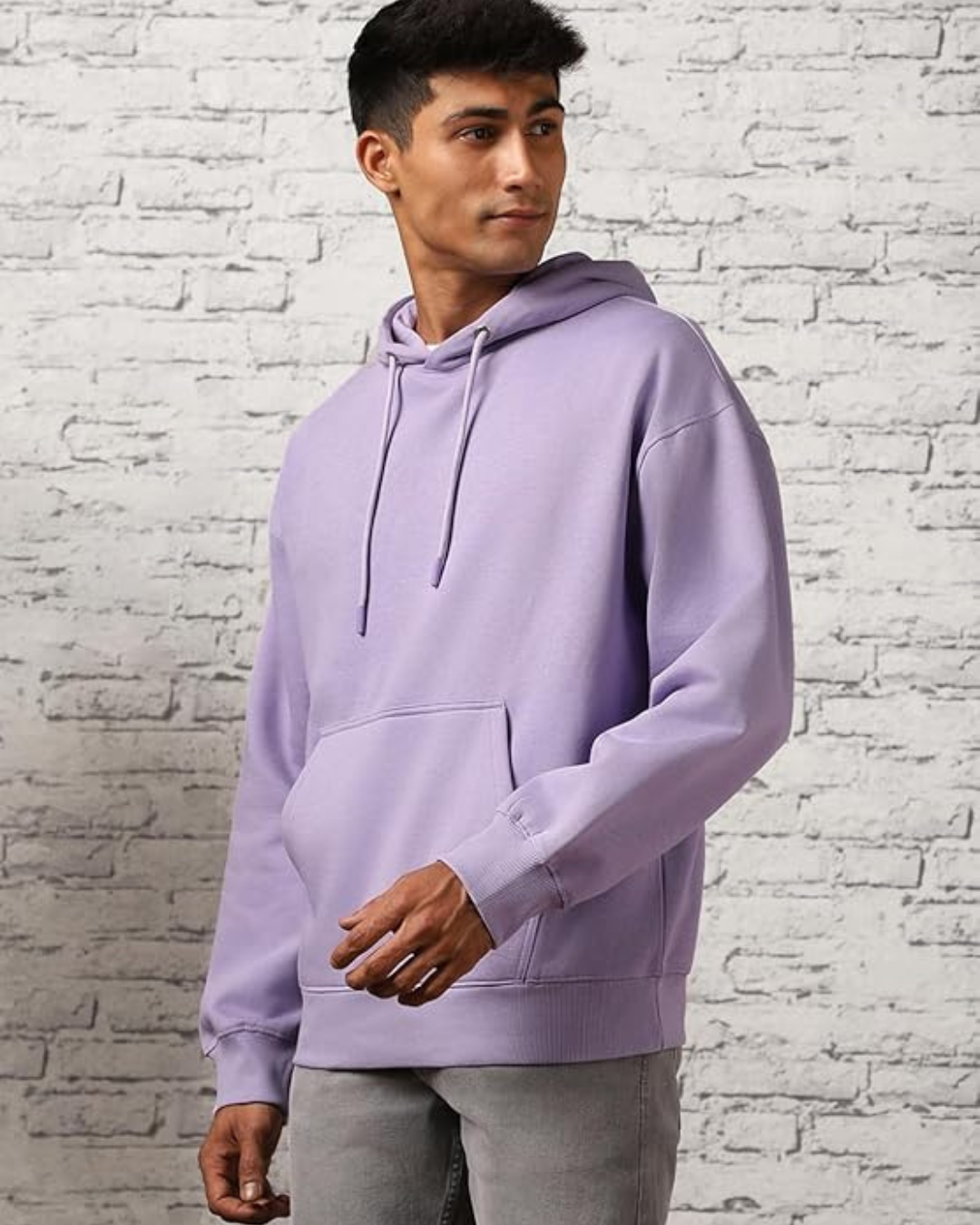 8 Plain Lavender Hoodie with Front Pocket – Unisex Comfort by Echores - Image 1