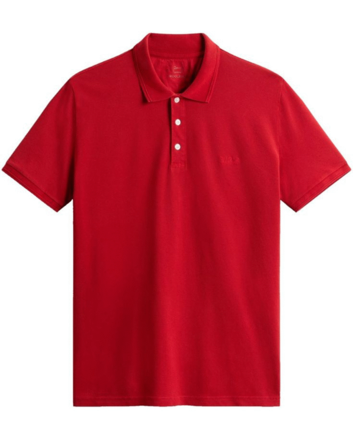 “Plain red polo t-shirt unisex minimal streetwear by Echores”
