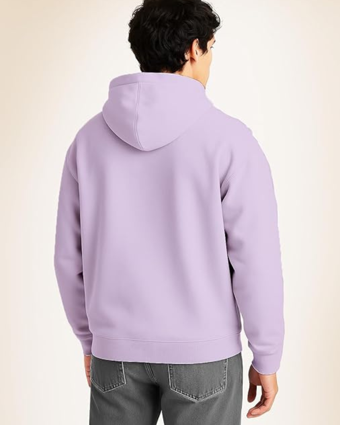 9 Plain Lavender Hoodie with Front Pocket – Unisex Comfort by Echores - Image 2